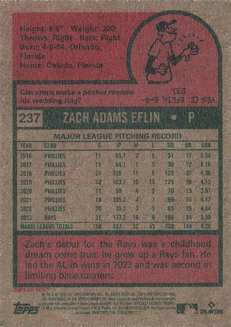 Topps Heritage Zach Eflin Trading Card Database