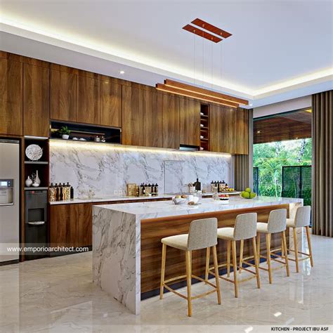 Desain Ruang Makan Dan Dapur Rumah Modern 2 Lantai Bapak KVN Di Kediri