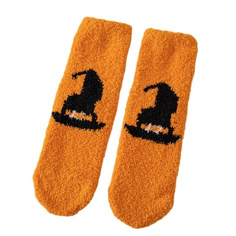 Esassaly Women Men Fuzzy Socks Fluffy Winter Warm Socks For Halloween