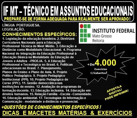 Apostila If Mt TÉcnico Em Assuntos Educacionais Teoria 4000