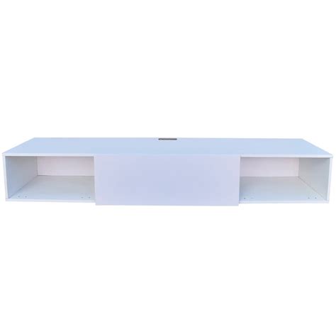 Mesa Para Tv Hogare Flotante Color Blanco Coppel