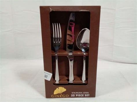 Ginkgo Stainless Steel Piece Cutlery Set Silver Dutch Goat