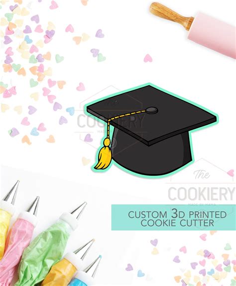 Graduation Cap Cookie Cutter Graduation Cap Cutter 3d Printed Cookie Cutter Tck52126 Etsy