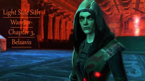 Swtor Light Female Sith Warrior Chapter 3 Belsavis Youtube