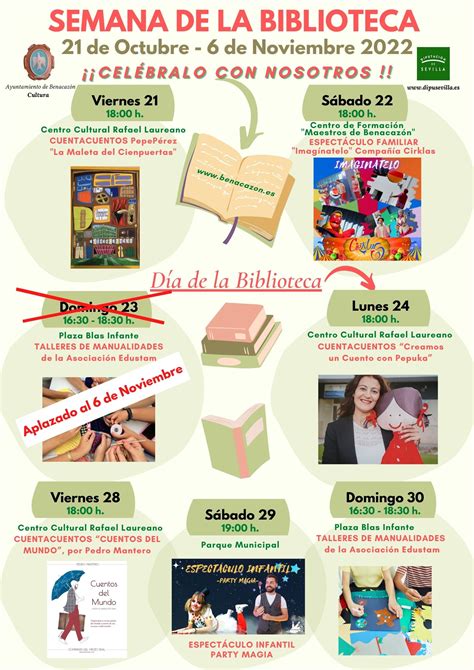 Celebra El D A De Las Bibliotecas Con Las Actividades Organizadas