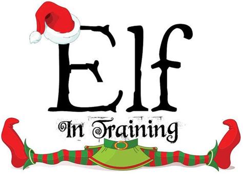 Elf In Training Christmas Holiday Vector Graphic