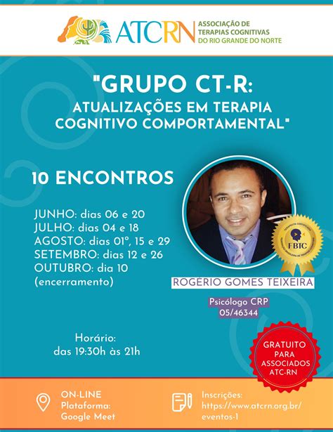 Grupo Ct R Atualiza Es Em Terapia Cognitivo Comportamental Atcrn