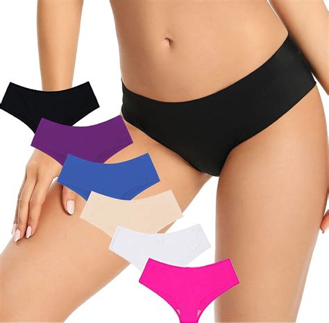 Shekini Women Invisible Underwear Ice Silk Bikini Panty Brief Knickers