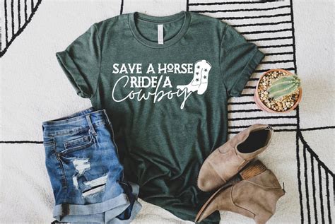 Save A Horse Ride A Cowboy Shirt Retro Cowboy T Shirt Country Girl