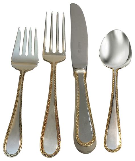 Kirk Stieff Golden Winslow Sterling Silver 4 Piece Place Setting