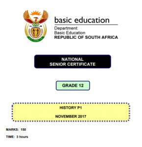 Grade 12 History Exam Preparation | South African History Online