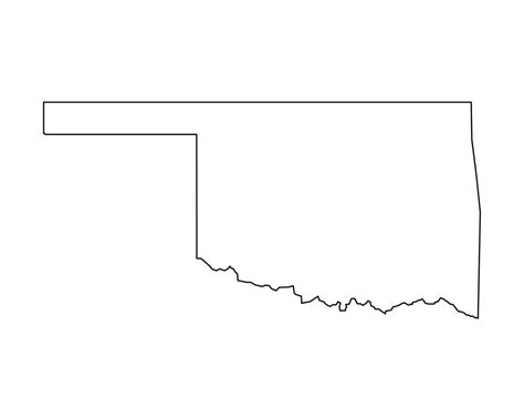 Free Oklahoma Outline Map | Blank Map Of Oklahoma In 2023