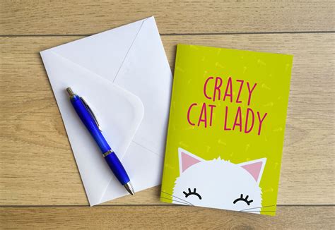 Crazy Cat Lady Card Cat Lover Birthday Card Cute Cat Card | Etsy