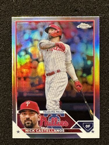 Nick Castellanos Topps Chrome Baseball True Silver Refractor