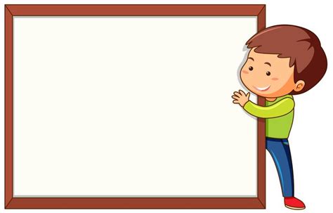 Boy with blank frame template 525415 Vector Art at Vecteezy