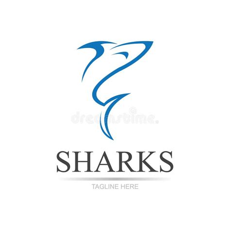 Shark Fin Logo Design Template Vector Illustration Stock Vector