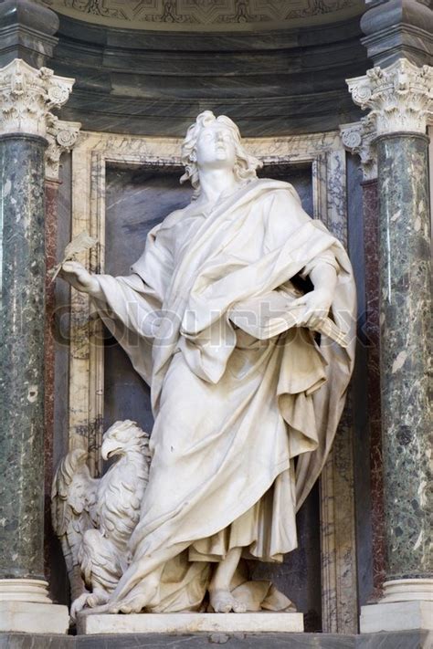 Rome - st. John the Evangelist statue in Lateran basilica | Stock Photo ...