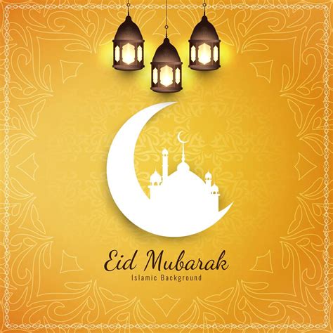 Abstract Elegant Eid Mubarak Decorative Background 532307 Vector Art At