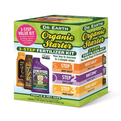 Organic Starter 3 Step Fertilizer Kit Dr Earth