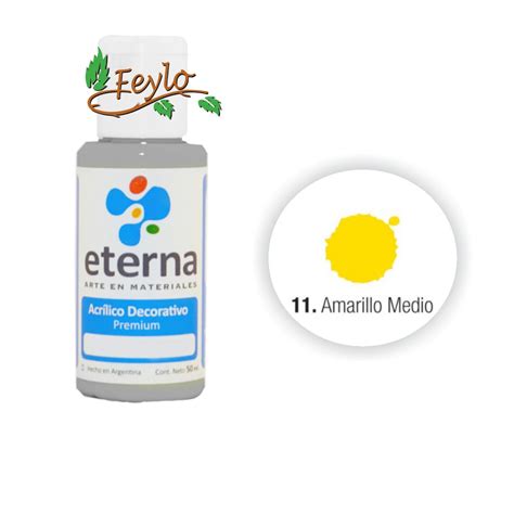 Eterna Acril Dec Amarillo Medio 50ml Eterna