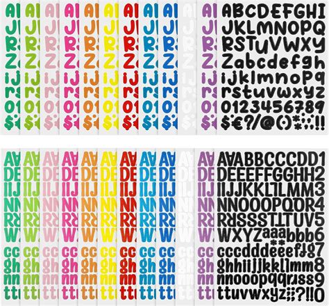 24 Sheets Self Adhesive Vinyl Letters Numbers Kit Nepal Ubuy