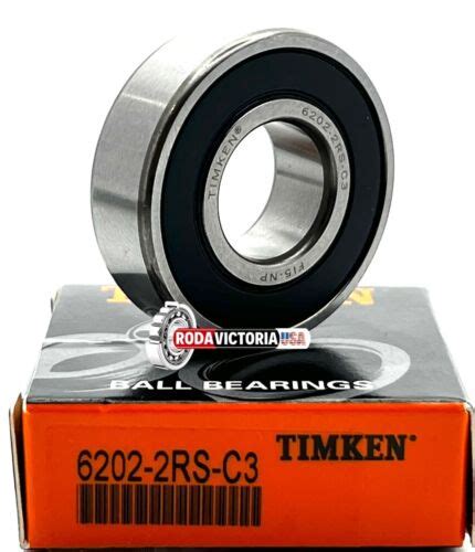 TIMKEN 6202 2RS C3 DEEP GROOVE BALL BEARING 15x35x11 Mm 6202ddu 6202LLU