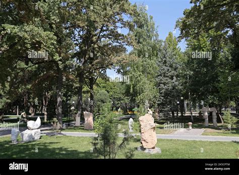 Open Air Sculpture Museum, Frunze Street, Bishkek, Bishkek City Region, Kyrgyzstan, Central Asia ...