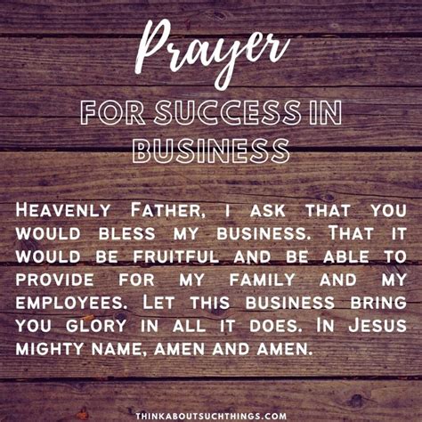 Prayers For Success In Business