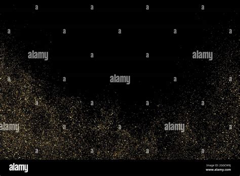 Gold Glitter Texture Isolated On Black Background Golden Stardust