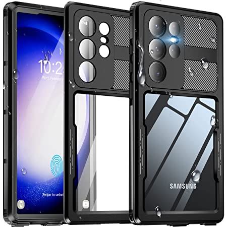 Lanhiem Coque Samsung S23 Ultra 5G Magnétique avec Anneau Militaire