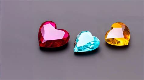 Premium Photo | Heartshaped gemstones