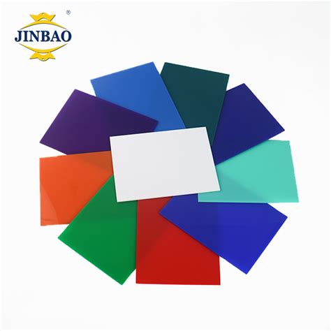 Jinbao Supplier High Gloss Transparent Colored Plexiglass Sheets