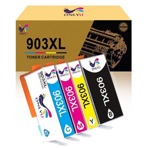 ONLYU 903XL Compatible 4 Cartouches D Encre Remplacement Pour HP 903 XL