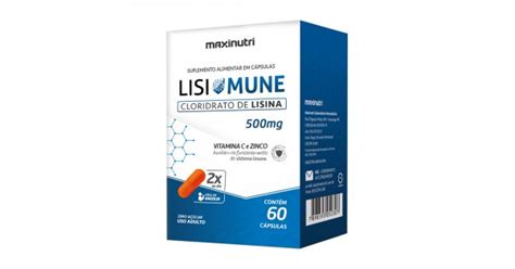 Lisimune Lisina Vitamina C Zinco C Psulas Loja Maxinutri