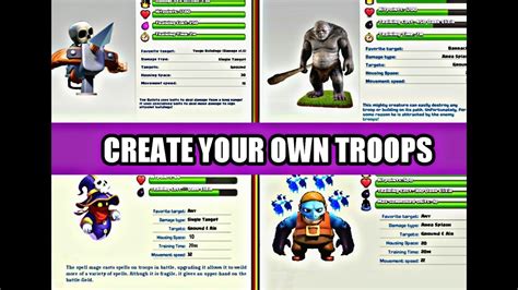 How To Create Troops How To Create Your Own Troops Ii Clash Of Clan Ii2017 New Youtube