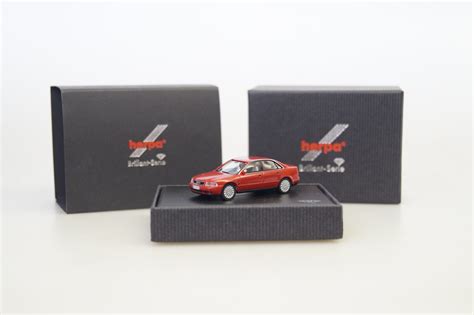 1 87 Herpa Brilliant Serie 101264 Audi A4 Dkl Rot Met Neuw Ovp