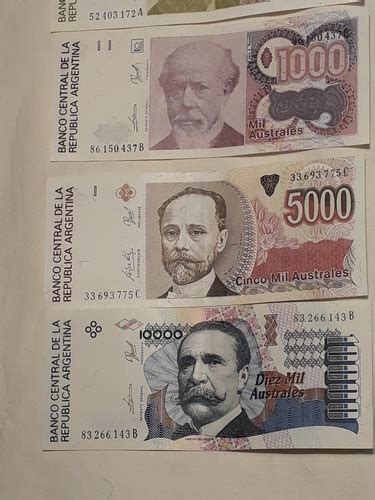 Billetes Pesos Y Australes Serie 23 Billetes Sin Circular Envío gratis