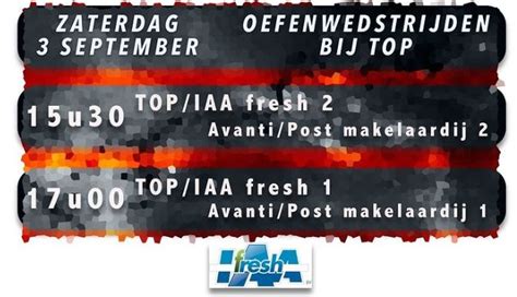 Let Op Selectie Oefent Zaterdag September Tegen Top Iaa Fresh