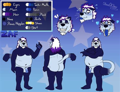 Zaf The Panda Cat Ref Sheet Commission Naked By Steveemeraldclaw