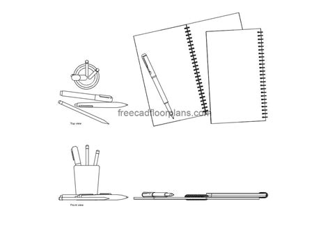 Stationery Cad Drawings