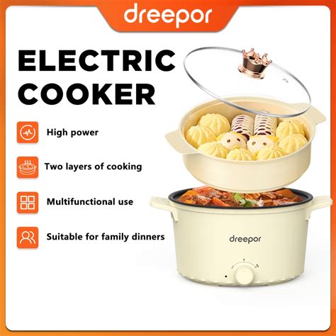 Dreepor Rice Cooker Multi Electric Cooker Hot Pot Cooker Non Stick Pan Shopee Philippines
