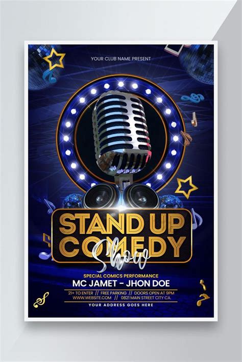 Stand Up Comedy Poster Template | PSD Free Download - Pikbest