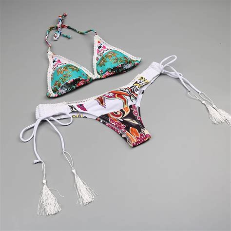 High Quality Bikini Set And Nice Print Women Swimwear Classical And Retro Style Swimsuit For
