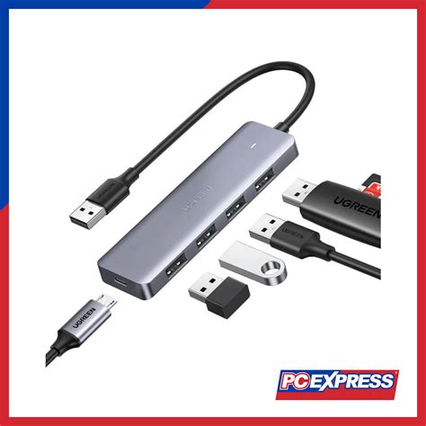 UGREEN (CM219/50985) 4 Port-Hub + Powered By Micro USB – PC Express