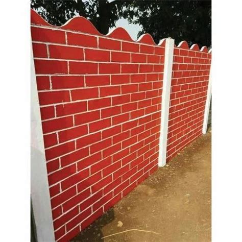 Prefab Red Rcc Readymade Compound Wall For Outdoor Thickness 50mm At