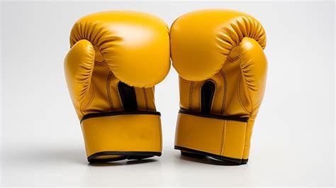 Premium AI Image | Yellow Boxing gloves on white background