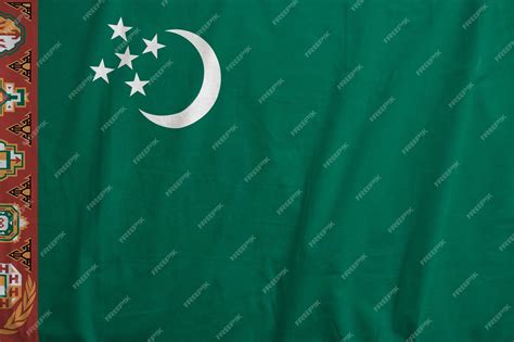 Premium Photo Fabric Texture Of The Flag Of Turkmenistan