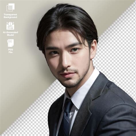 Premium Psd Photo Portrait Of Handsome Asian Men Attractive Boy