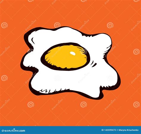 Scrambled Eggs Vector Drawing Stock Vector Illustration Of Diner