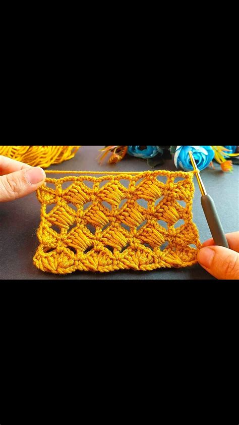 💥how To Crochet Diagonal Puff Side Stitch